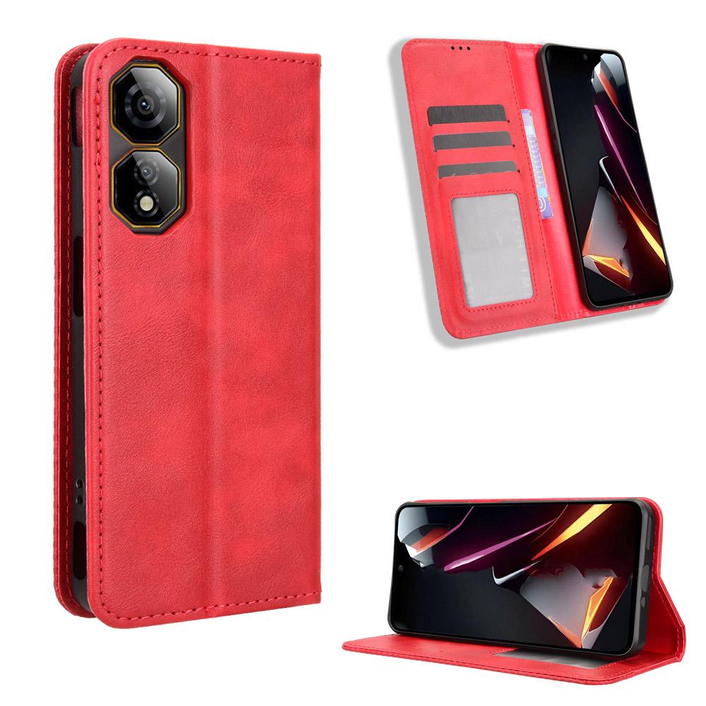 

For ZTE nubia Neo 2 5G Leather Case Wallet Stand Retro Texture Phone Cover