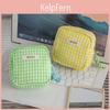 Polyester Menstrual Pad Wallet With Grid Pattern For Daily Use And Storage