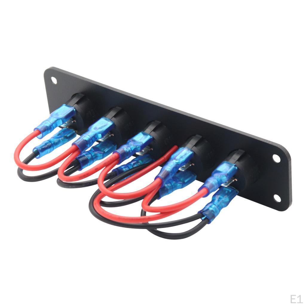 Rocker Switch Panel Pre Wired Waterproof for RV Yht Car Trailers Vehicles