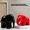 Ceramic Elephant Figurine Elephant Statues Animal Sculptures Collectibles Table Ornament for Home Office Decorations