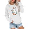 Women's Fashionable, Casual, Comfortable Round-neck, Hooded, Long-sleeved, Halloween-print Warm Sweater