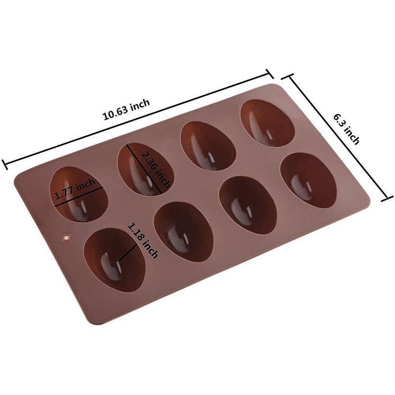 1/2Pcs Easter Eggs Silicone Mold 8 Cavity Baking Tray for DIY Chocolate Pudding Soap Craft Pastry Ice Tray Chocolate Mold