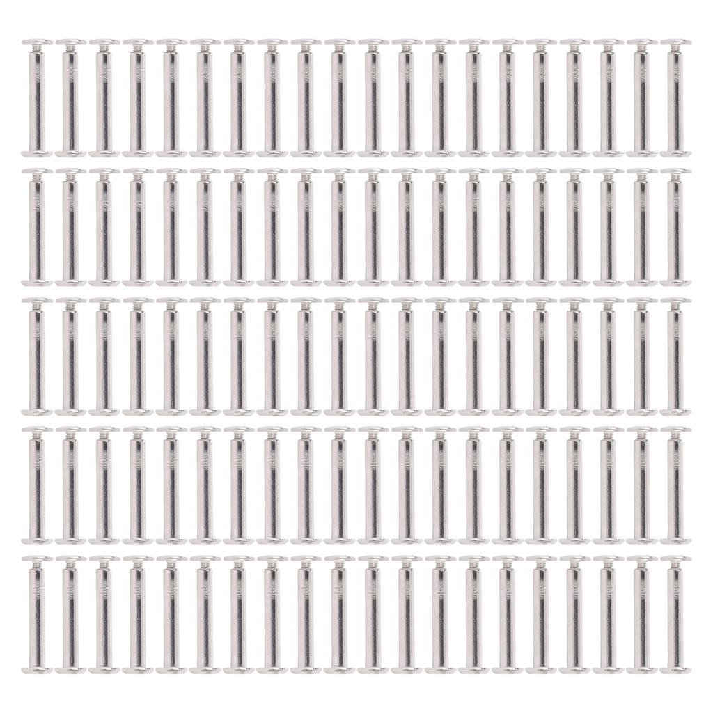 100 Pairs M2 Stainless Steel Rivets Screws Flat Round Hex Socket Head Nuts Fence Cleat Repair Parts 3 X 18 X 6mm 0.12