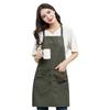Canvas Pockets Apron Butcher Crafts Baking Chefs Kitchen Cooking BBQ Plain
