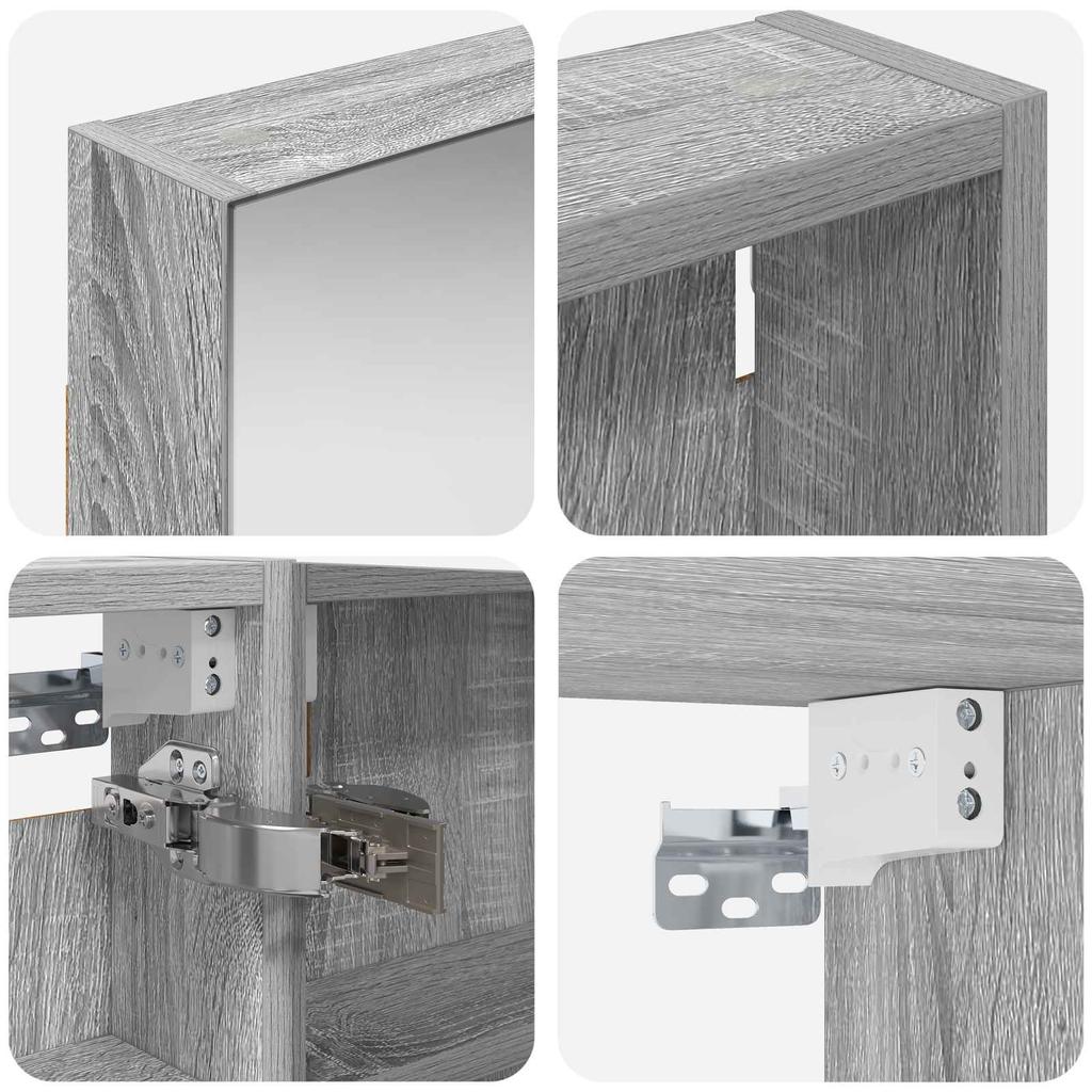 Bathroom Cabinet Set 3 Pcs 110 X 10.5 X 60.5 Cm Particleboard