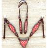 Premium Horse Show Saddle Tack Western Leather Headstall Breast Collar
