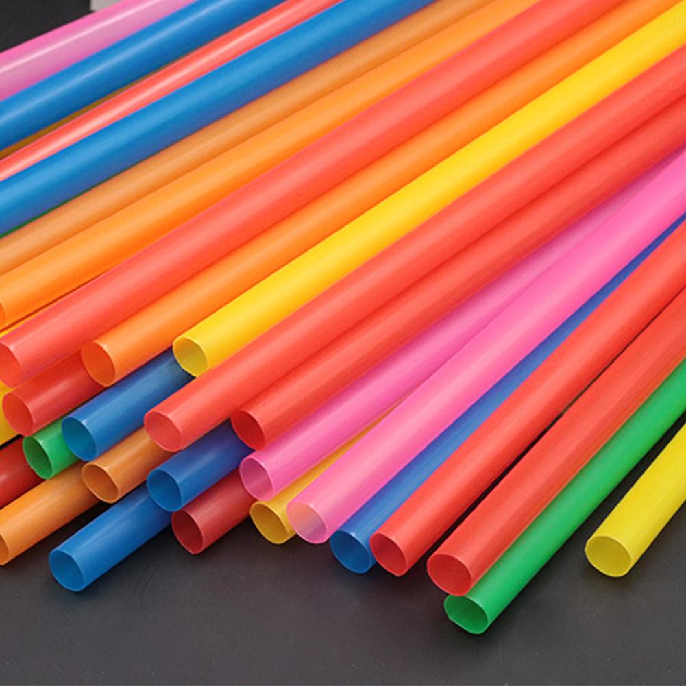 Colorful Straws Drinking Smoothie Extra Wide Multi Color Oversized