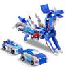 Magnetisches 2-in-1 Verwandlungsauto Spielzeug für Kinder – Einhorn Dinosaurier Roboter, DIY Rutschkollision Rennspielzeug Pädagogisches Geschenk