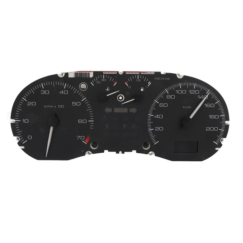 Instrument Combiné de Voiture Haute Précision Noir Compteur Manuel de Température d'Eau Compteur de Carburant Compte-tours Remplacement pour Peugeot