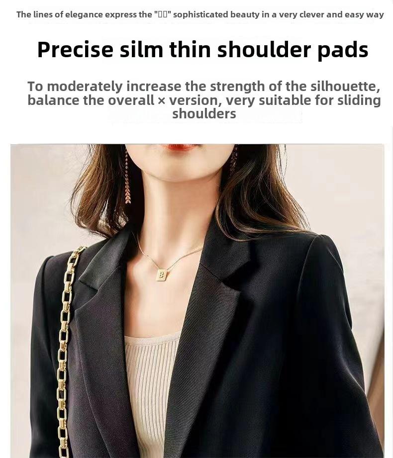 Dámské černé sako v korejském stylu - Jaro/Podzim 2024 High-End Ležérní Streetwear