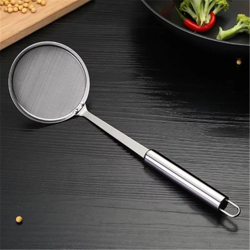 304 Edelstahl Öl- und Schaumschöpflöffel mit 100-Mesh-Filter für Hot Pot