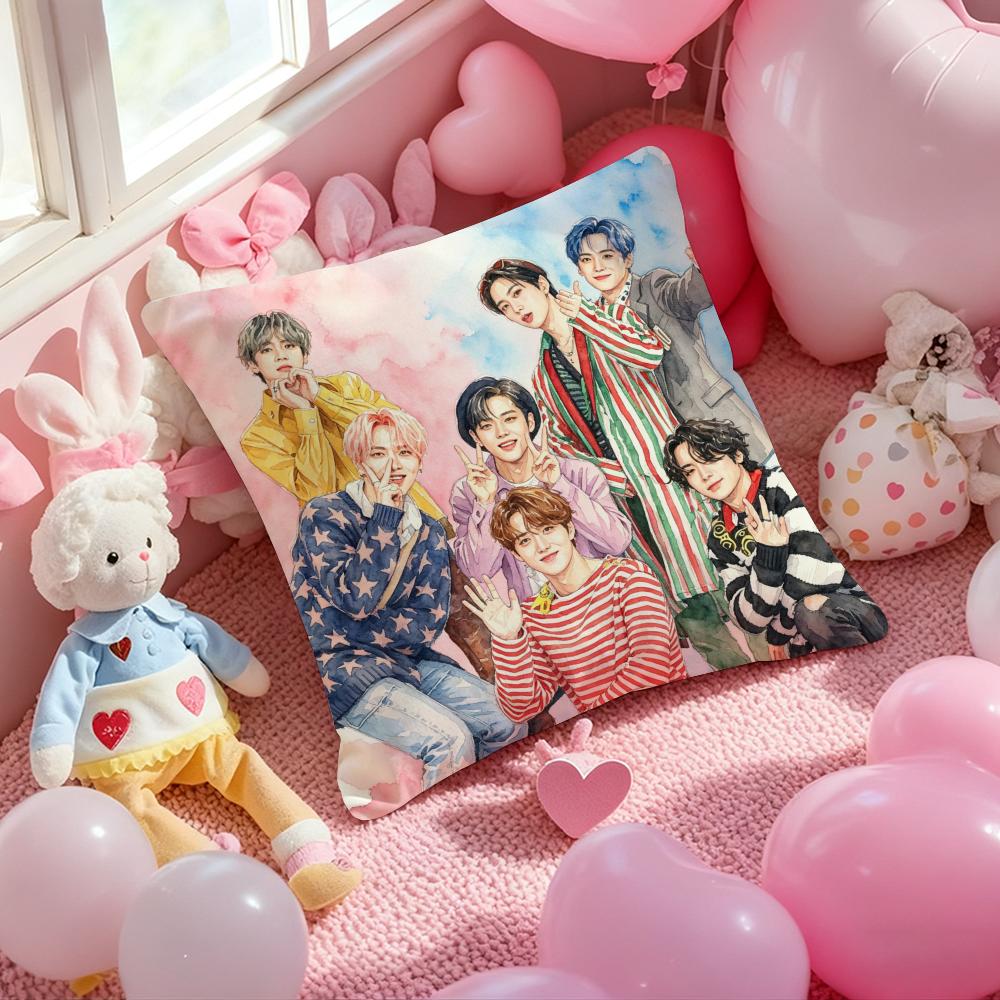 Kpop PPPPENTAGONSS Cushion Cover Pattern Printed Pillowcase for Living Room Sofa Cushion Cover Bedroom Decor