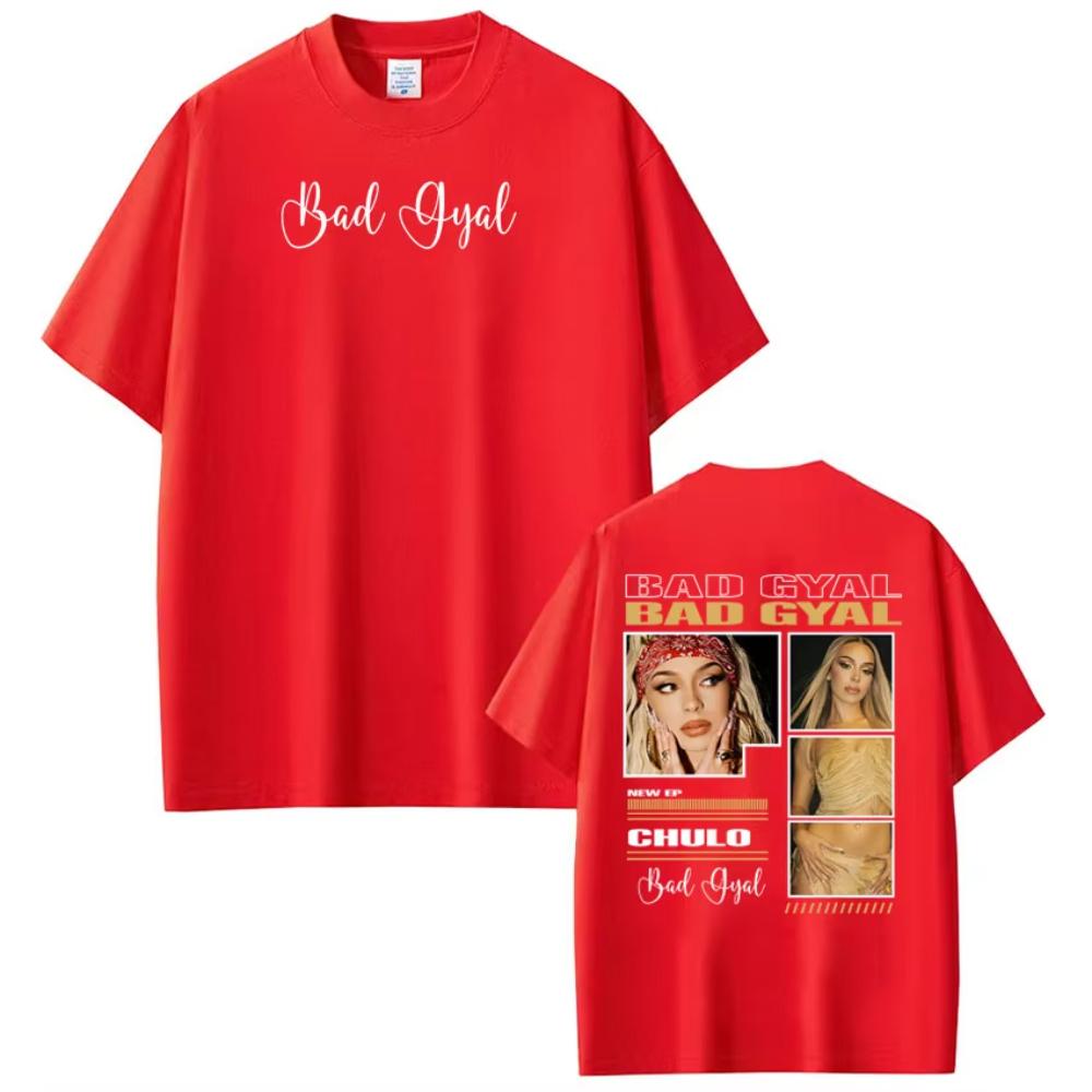 

Singer Bad Gyal Album Tour Merch T-shirt Men Women Fashion T Shirts Summer Cotton Loose Casual Print T-shirts 3XL