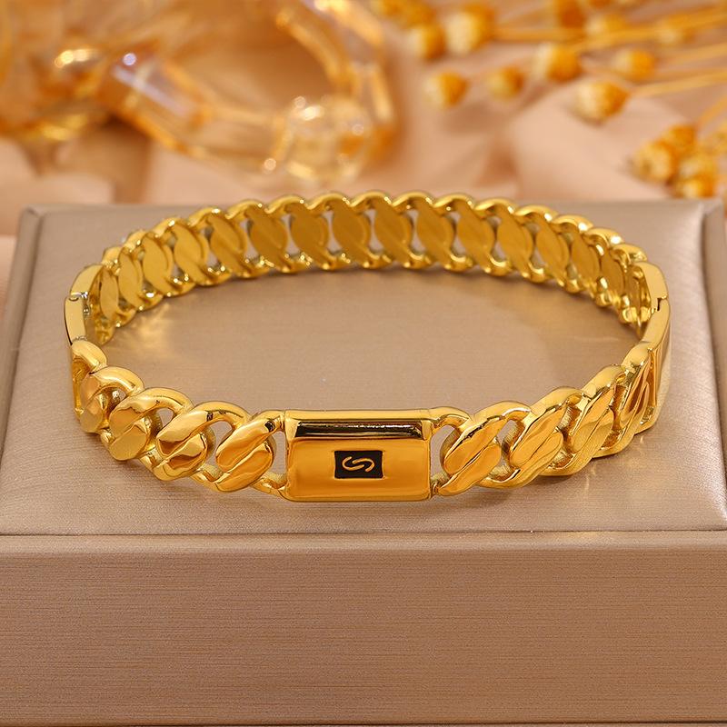 Thin Light Luxury Ing Style Men's Glossy Bracelet