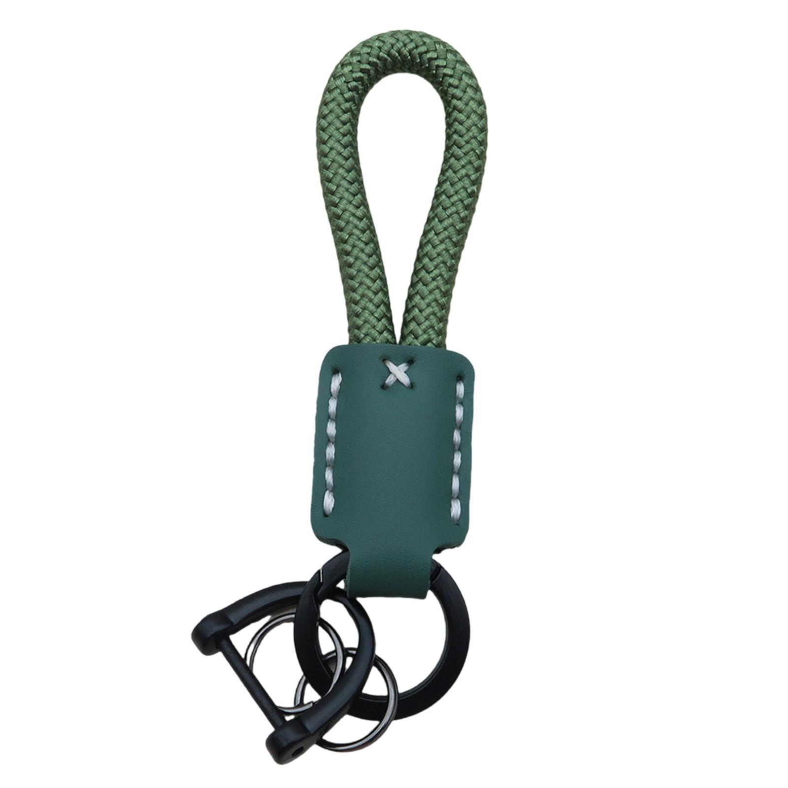 

Плетеный вручную кожаный брелок из коровьей кожи и плетеного шнура, подвеска-брелок для автовладельцев и деловых профессионалов 7