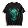 Cyber Mechanical Bull Head Print Cyberpunk Street Style Casual T-Shirt Pure Cotton T-shirt