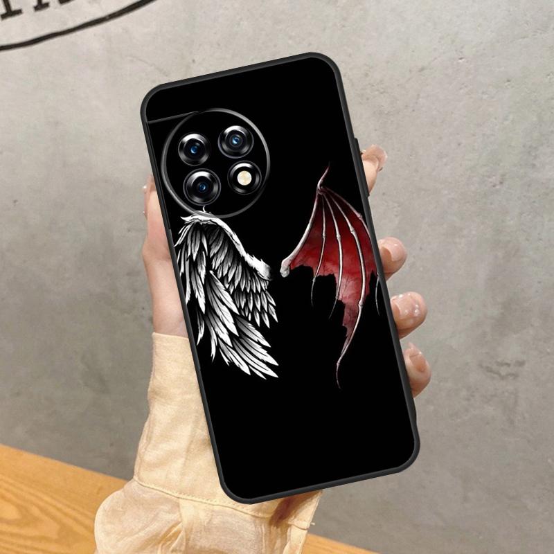Wings Angel Devil Case For OnePlus 8 9 10 Pro 15 15R 13 R 12 11 13T 10T 8T Nord CE 5 2 3 4 Lite N20 N30 Cover