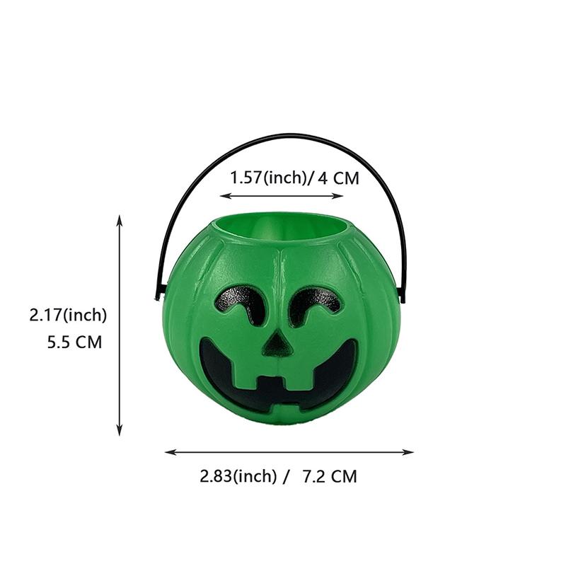Halloween Candy Bucket White Green Purple Ghost Pumpkin Basket Kids Favor Candy Holder Trick Or Treat Halloween Party Decoration