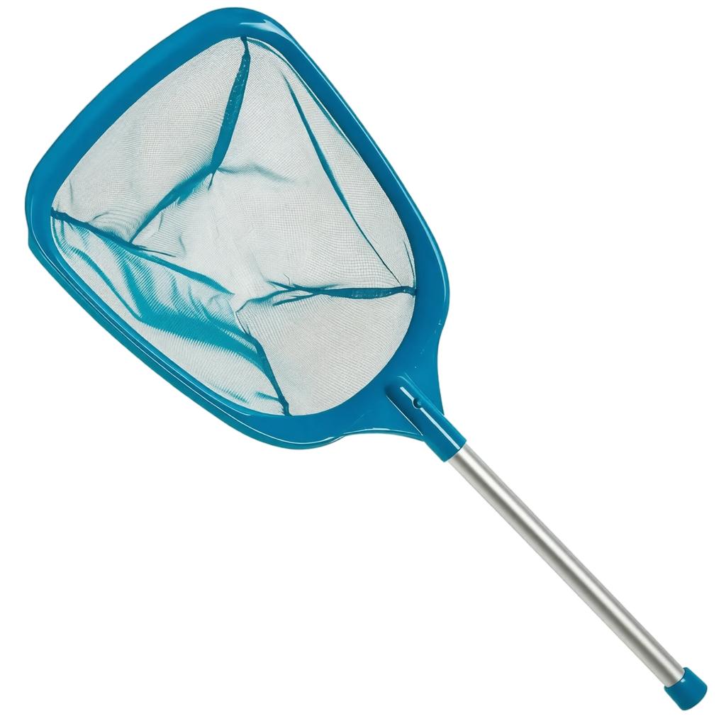 Pool Cleaning Leaf Skimmer Net with Aluminum Handle Durable Fine Mesh Net for Removing Debris from Swimming Pools and Spas