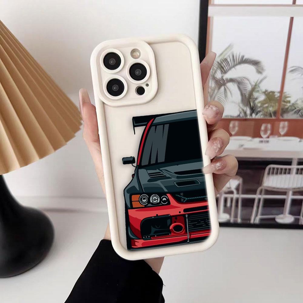 Carton Sports Car JDM Drift Phone Case For Samsung A13 A15 A16 A17 A22 A23 A25 A32 A33 A35 A51 A52 A53 A54 A55 A71 A72 Cover