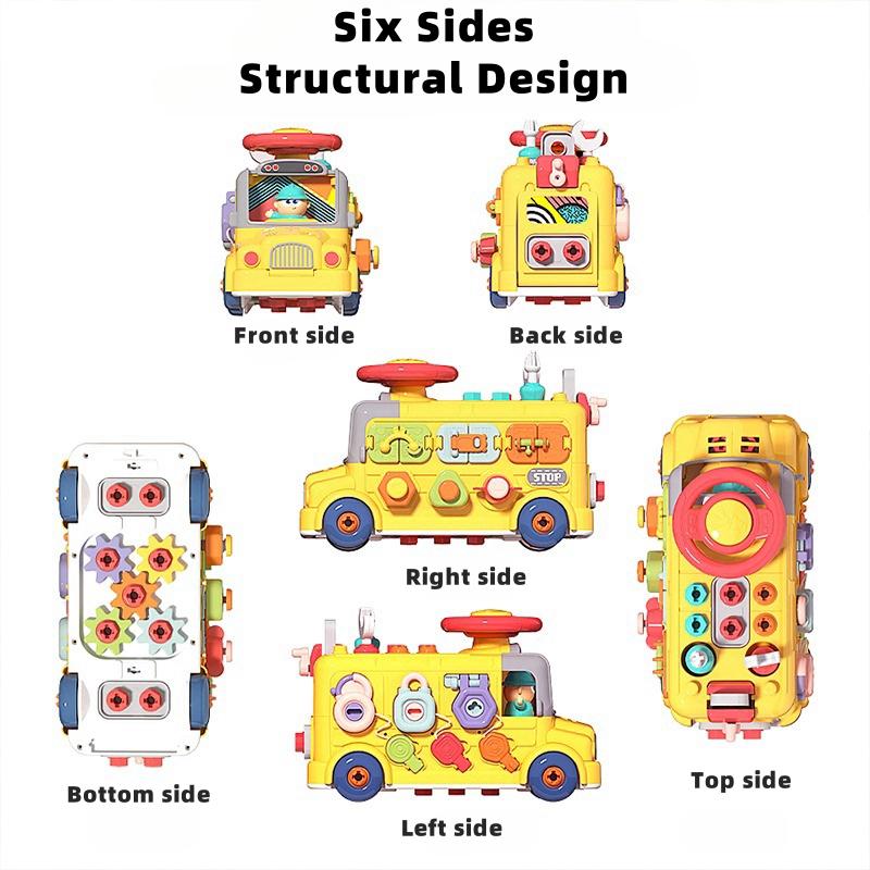 Non-Toxic Busy Cube For Toddler Travel Toddler Busy Cube Fine Motor Skill Learning Activity Cube Toy For Home School Nursery Montessori