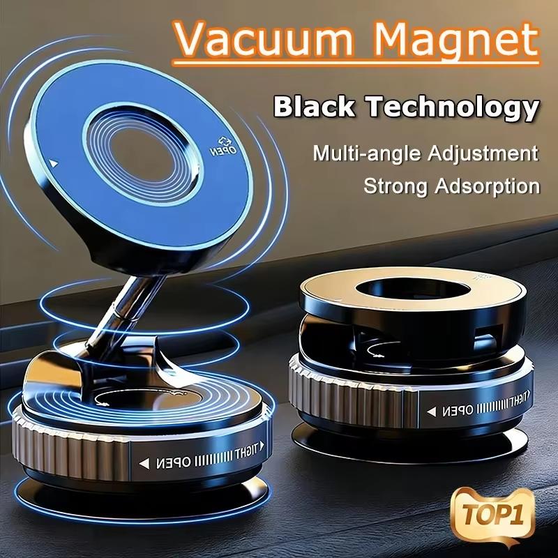 Car Mount Electric Vacuum Magnetic Holder Foldable Strong Suction Stand For Cell Phone For 12 13 14 15 16 Live Streaming