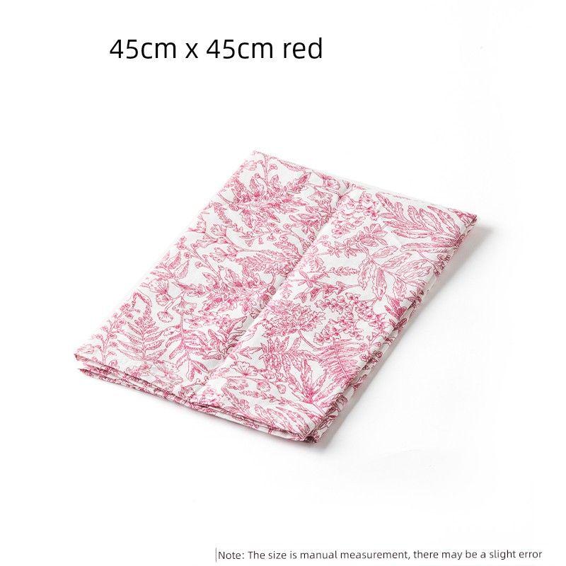 

Тканевая салфетка в пасторальном стиле, японская ретро, хлопково-льняная скатерть для дома, китайская цветочная подставка, фон из ткани для фуд-фотографии Red