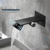 Digital Display Wall-Mounted Waterfall Basin Faucet