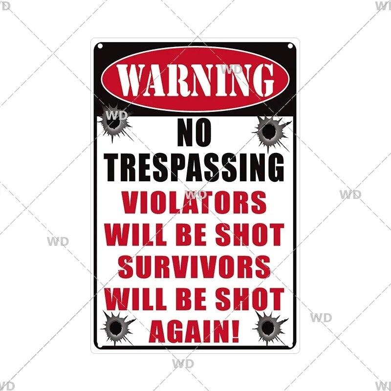 Warnung Metallschild Vintage Plakette Metall Vorsicht Bereich 51 No Trespassing Retro Garten und Hof Vorsicht Blechschild Garage Park Dekor