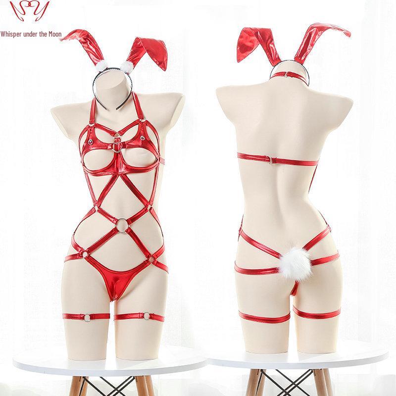 Erotic Fishnet Bodysuit: Backless, Halter, Open Crotch with Stockings and Garter Belt