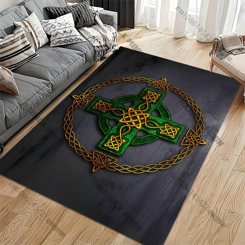 Celtic cross intricate knotwork carpet Yoga living room room decor children's crawling mat doormat area rug games mat