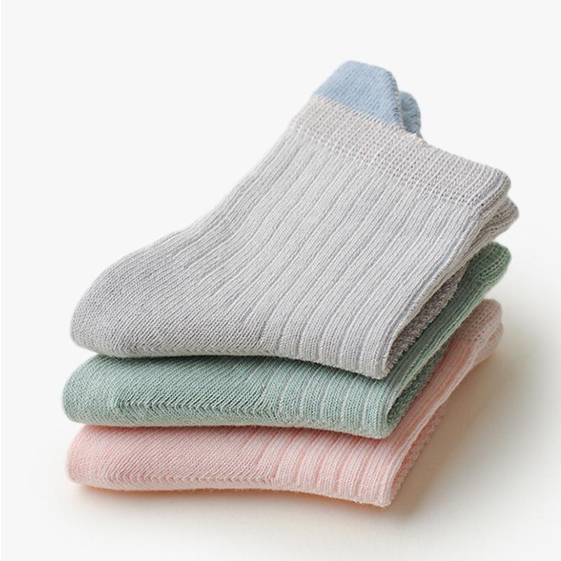 Spring Summer Thin Baby Socks Mesh Breathable Infant Boy Girl Middle Tube Socks Solid Color Cotton Kids Short Socks