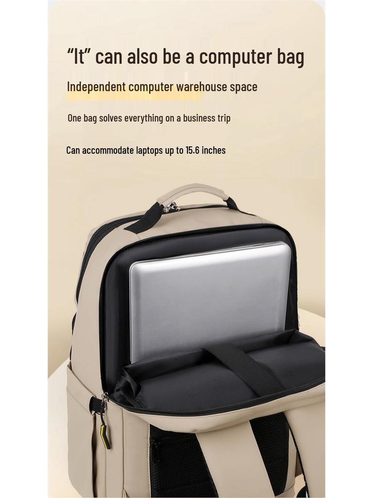 Multifunctional Waterproof Travel Backpack with Laptop and Shoe Compartments, Unisex