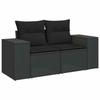 VidaXL Garden Lounge Set with Cushions 6 Pcs, Patio Sofas, Patio Furniture Set, Outdoor Furniture, Black 3222584
