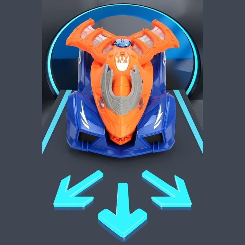 LED Constructions Pterosaur Car Toy with Colorful Light Universal Wheel Electric Vehicle Toy Children Crawl Learning Toy