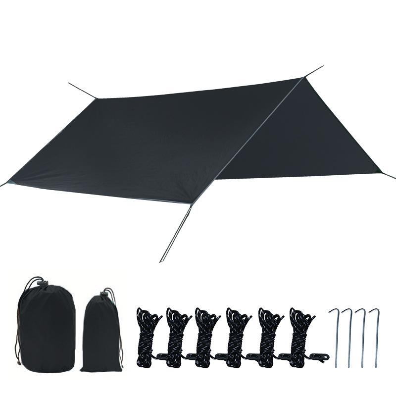 Waterproof Tarp Tent Shade Outdoor Camping Hammock Rain Fly UV Garden Awning Canopy Sunshade Ultralight 300x300cm