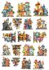 18/36pcs Creative Self-made Colorful Fairy Tale Town Scrapbooking Stickers/decorative /DIY Craft Photo Albums Planner Stickers