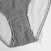Women's One Piece Swimsuit Ruffled Striped Print Sleeveless Design Slim Fit Beachwear Swimwear for Summer Poolside