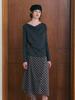 LENINA Grace Draped T-Shirt_Navy