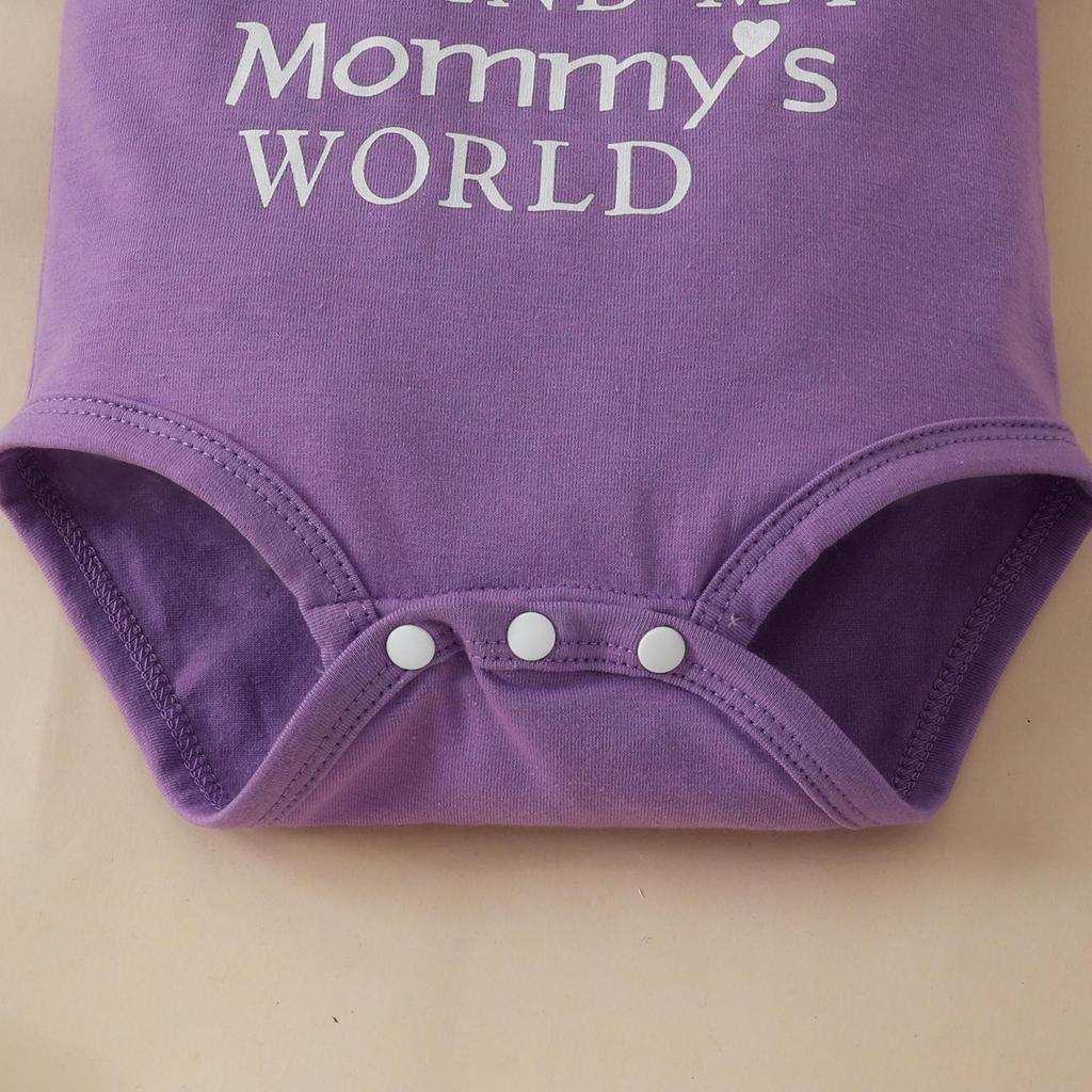 Baby Girl Summer Romper & Shorts Set - "Letter" Top with Belted Flower Pants