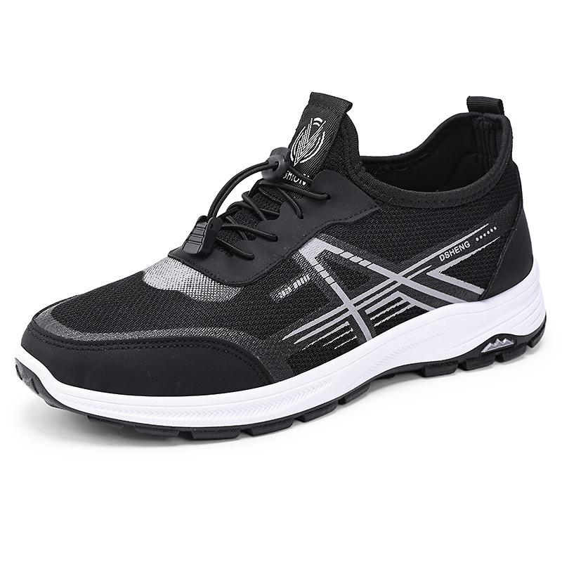 Women's shoes, sports shoes, new mesh breathable running shoes, soft-soled cushioning single shoes, elastic band, shallow mouth shoes, women's models