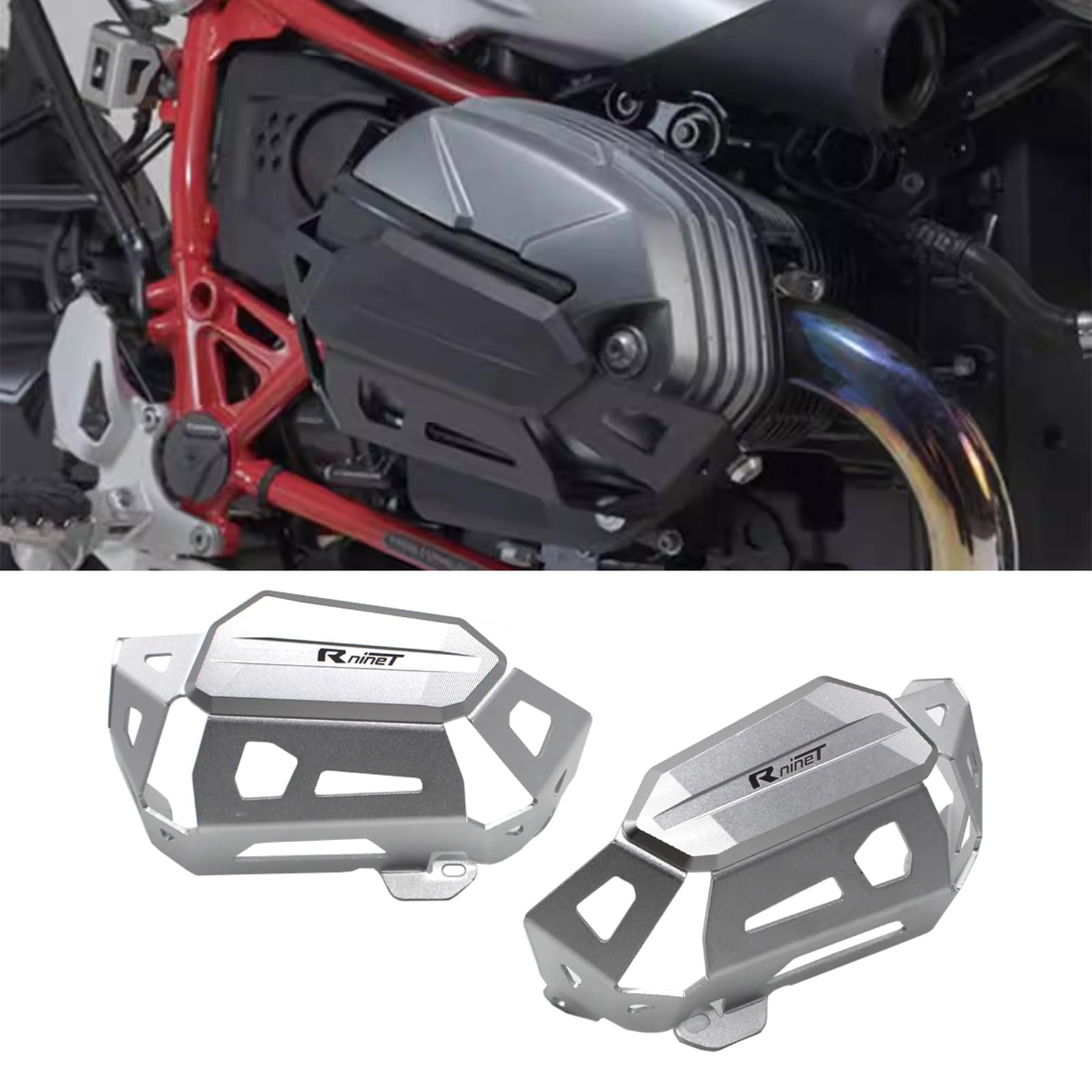 

FOR R nineT R9T 2021-2023 2024 Motorcycle Accessories Engine Guard Cylinder Head Protector R серебряный