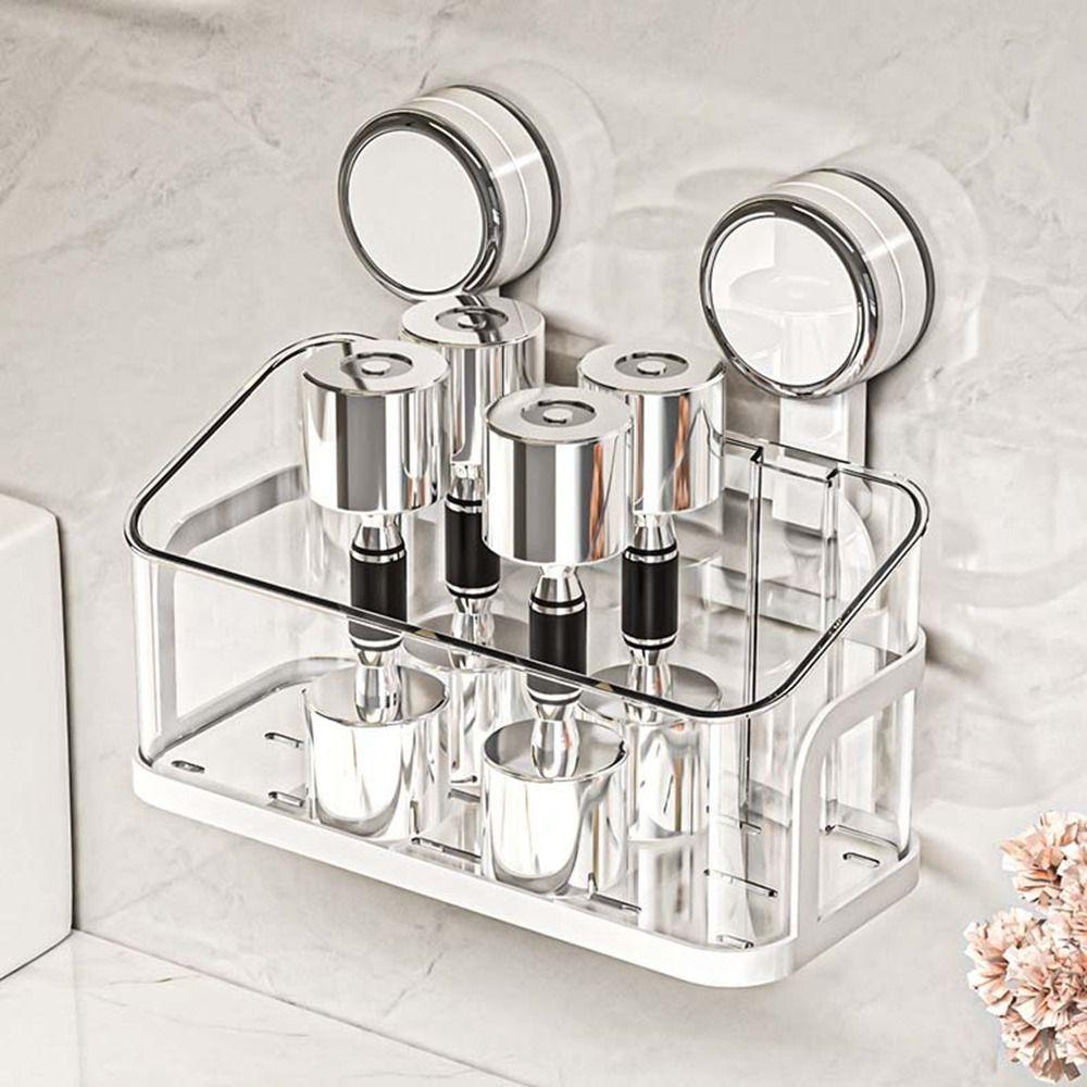 Wall Mounted Spice Rack Removable Shower Shelf Multifunctional Vegetables Fruits Holder Restroom