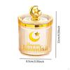 Eid Mubarak Candy Jar Food Organizer with Lid Multi-Purpose Storage Box