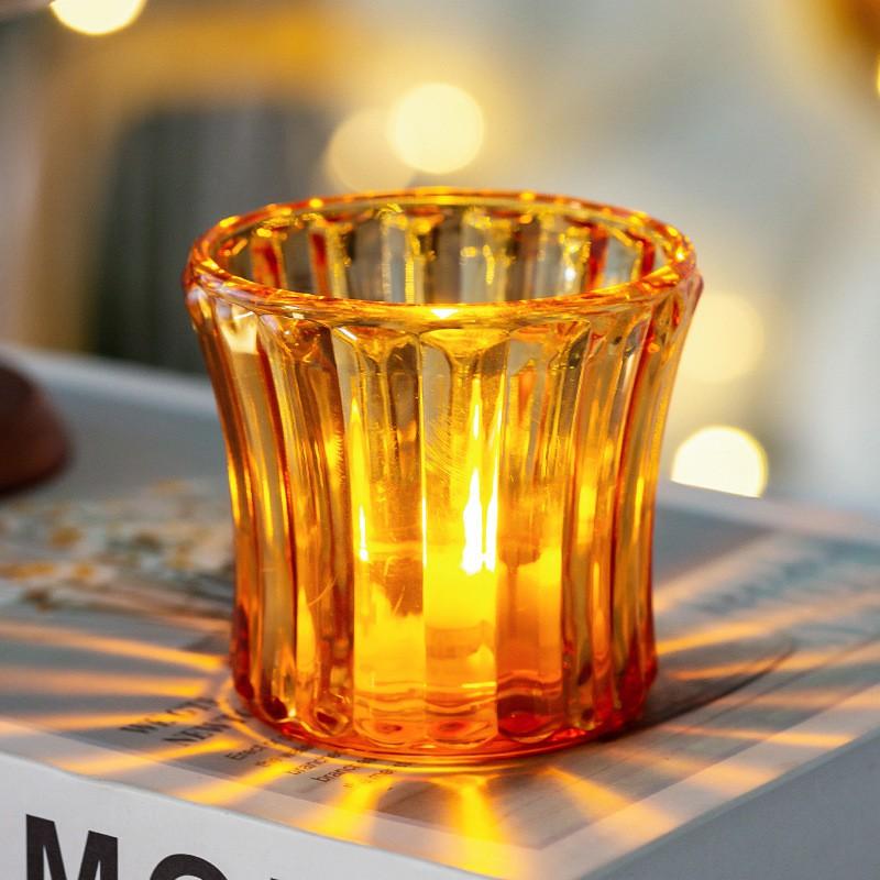 LED Candle Lamp Crystal Cup Decor Party Camping Dorm Bedroom