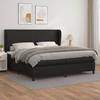 3128931 vidaXL Divan Bed with Mattress Black 200x200 Cm Faux Leather