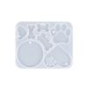 Dog Bone Shaped Tag Molds for Resin,Cat-Tag Keychain Silicone Resin Molds with Key-Rings for DIY Crafts Jewelry Making