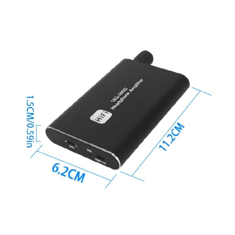 Aluminum Alloy Headphone Amplifiers HiFi Sound Double Gains Switches Adjustable Bass Noise Cancelling Rechargeable Mobile Solution
