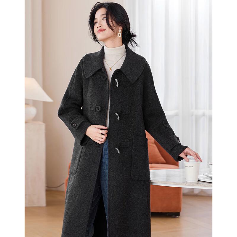 Sishui Nianhua Women's Elegant Mid-Length Wool Coat