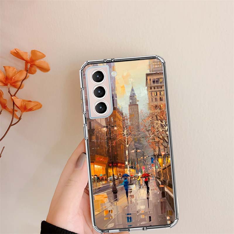 Artist London Painting Oil Painting Phone Case For Samsung S24 FE Galaxy S22 S25 Ultra S25 Edge S21 S23 FE S20 S10 Plus Cover Sh